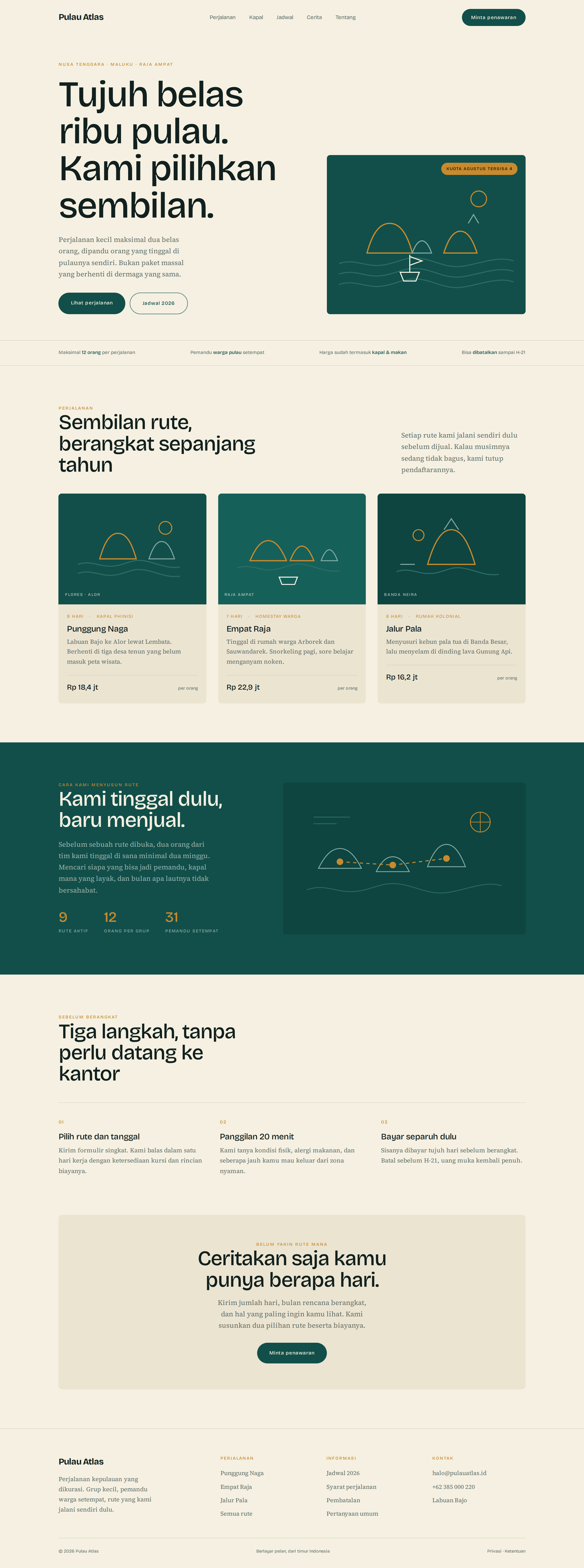 Beranda Pulau Atlas di layar desktop
